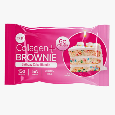 321Glo Collagen pro Brownie Bday Cake blondie 60g