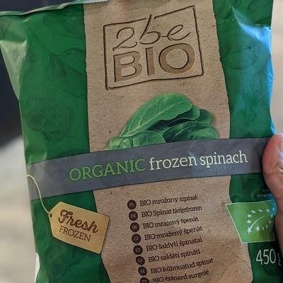 2be Bio Organic frozen spinach 450g